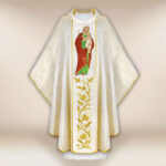 Casula sacerdotale ricamata San Giuseppe