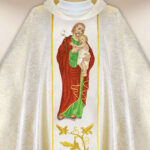 Casula sacerdotale ricamata San Giuseppe