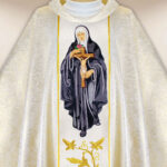 Casula sacerdotale ricamata Santa Rita