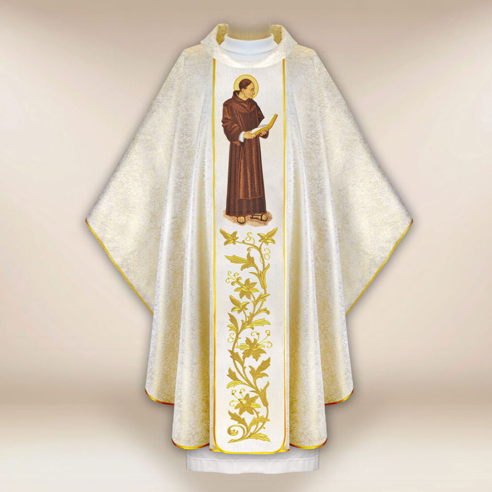 Casula sacerdotale ricamata San Raffaele Kalinowski