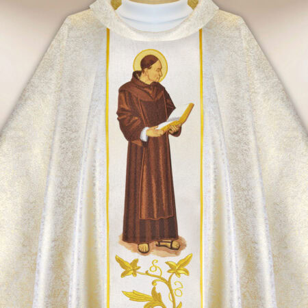 Casula sacerdotale ricamata San Raffaele Kalinowski