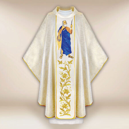Casula sacerdotale ricamata San Bartolomeo