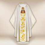 Casula sacerdotale ricamata San Charbel