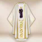 Casula sacerdotale ricamata San Leonardo