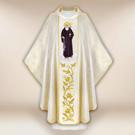 Casula sacerdotale ricamata San Leonardo