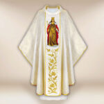 Casula sacerdotale ricamata Santa Edvige Regina