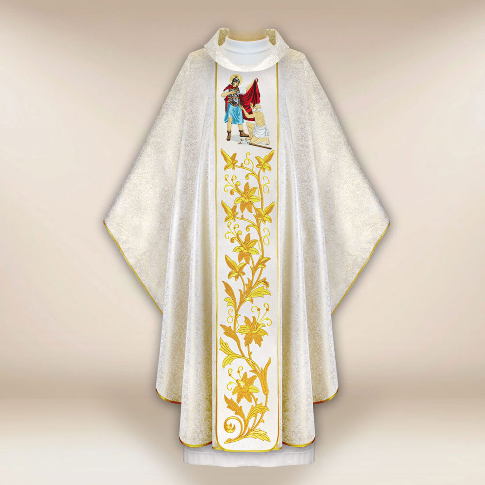 Casula sacerdotale ricamata San Martino