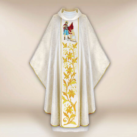 Casula sacerdotale ricamata San Martino