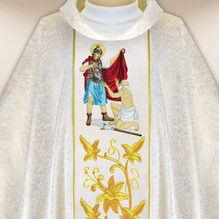 Casula sacerdotale ricamata San Martino