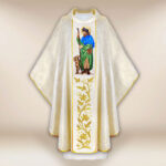 Casula sacerdotale ricamata San Rocco