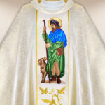 Casula sacerdotale ricamata San Rocco