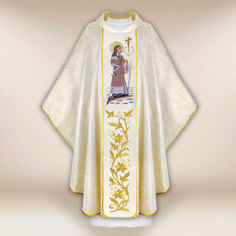 Casula sacerdotale ricamata di San Uberto