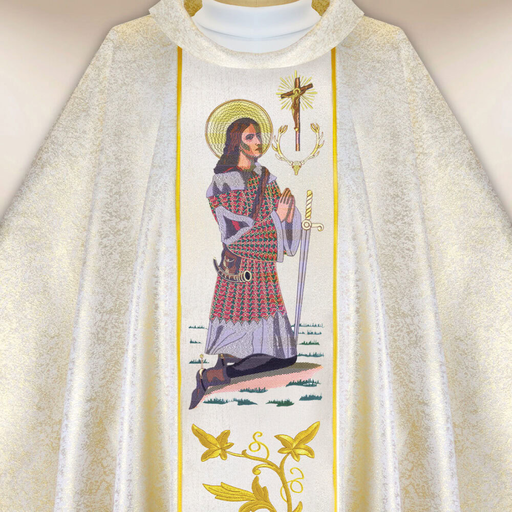 Casula sacerdotale ricamata di San Uberto