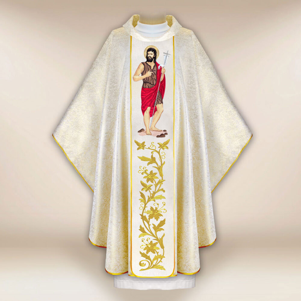 Casula sacerdotale ricamata San Giovanni Battista