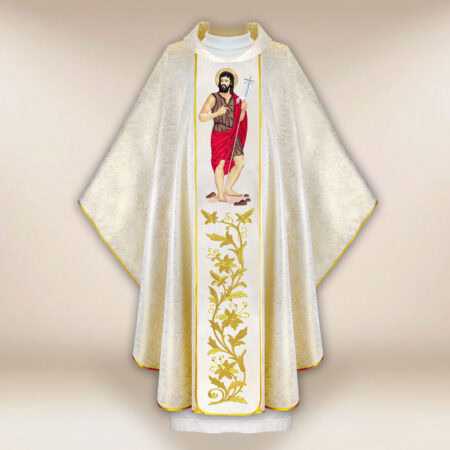 Casula sacerdotale ricamata San Giovanni Battista