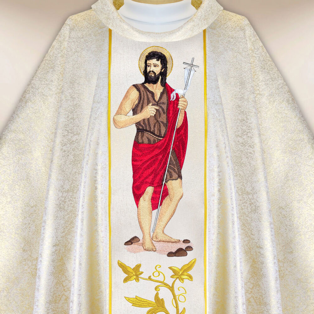 Casula sacerdotale ricamata San Giovanni Battista
