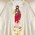 Casula sacerdotale ricamata San Giovanni Battista