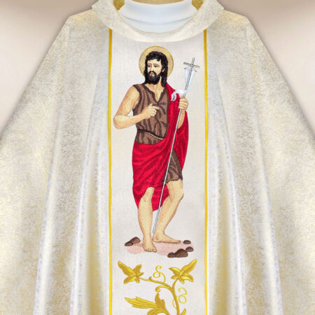 Casula sacerdotale ricamata San Giovanni Battista