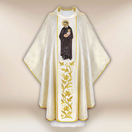 Casula sacerdotale ricamata San Vincenzo