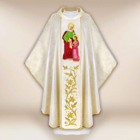 Casula sacerdotale ricamata Santa Anna