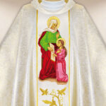 Casula sacerdotale ricamata Santa Anna