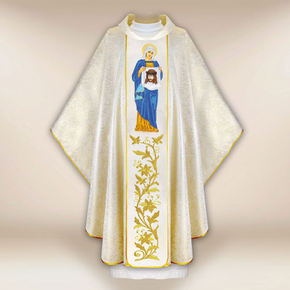 Casula sacerdotale ricamata di Santa Veronica