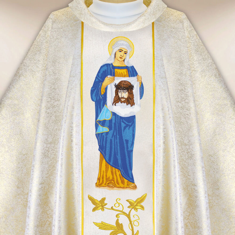 Casula sacerdotale ricamata di Santa Veronica
