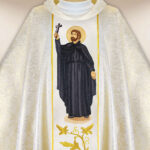 Casula sacerdotale ricamata San Francesco Saverio