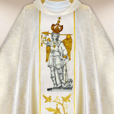Casula sacerdotale ricamata San Michele Arcangelo di Monte Gargano