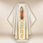 Casula sacerdotale ricamata Santa Teresa