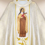 Casula sacerdotale ricamata Santa Teresa