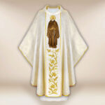 Casula sacerdotale ricamata San Alberto