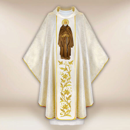 Casula sacerdotale ricamata San Alberto