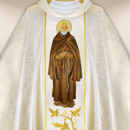 Casula sacerdotale ricamata San Alberto