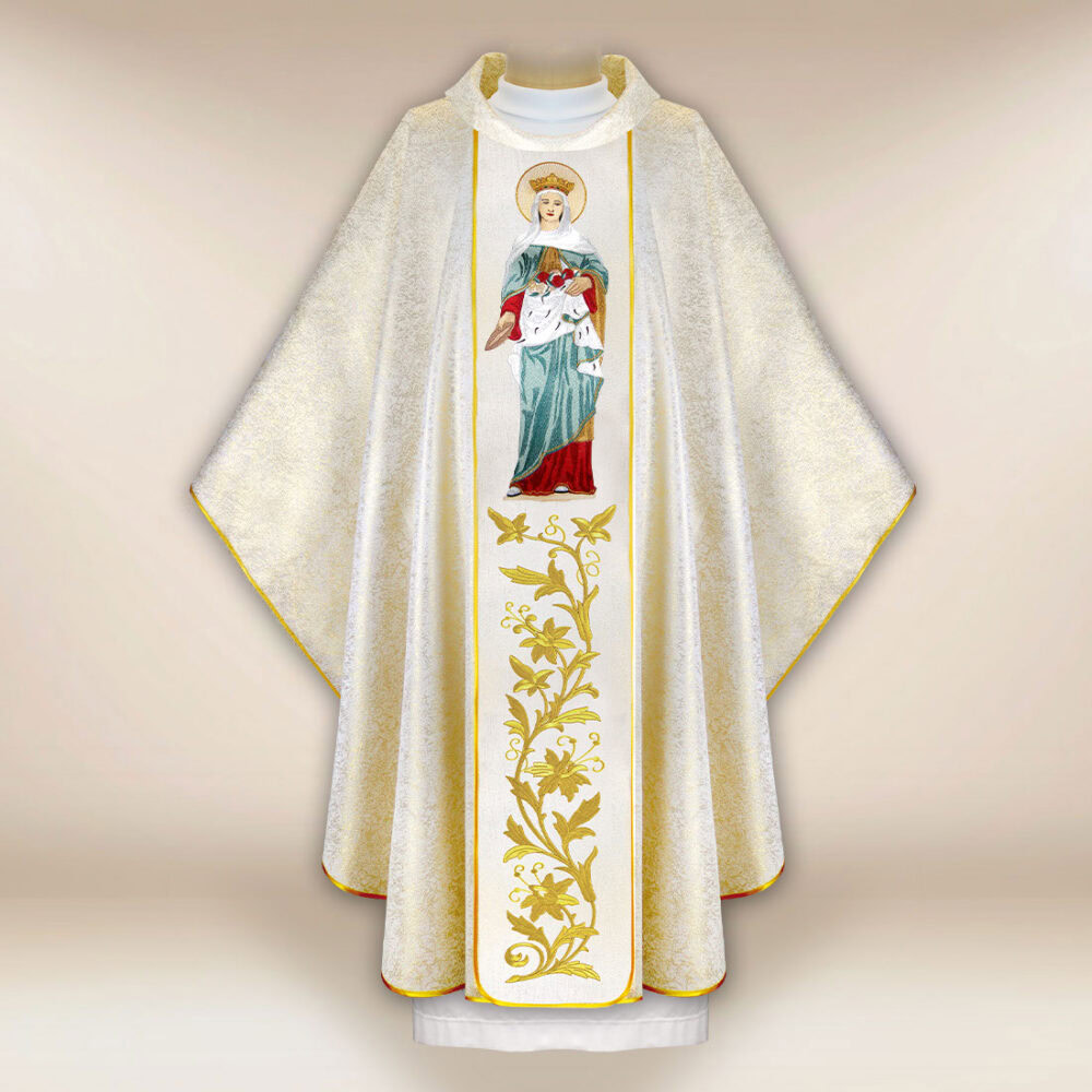 Casula sacerdotale ricamata Santa Elisabetta