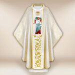 Casula sacerdotale ricamata Santa Elisabetta
