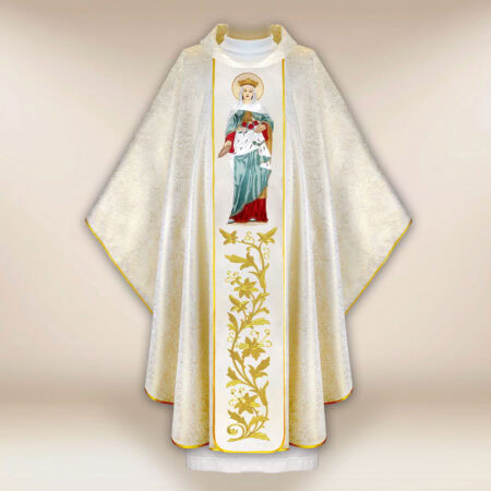 Casula sacerdotale ricamata Santa Elisabetta