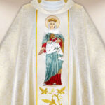 Casula sacerdotale ricamata Santa Elisabetta