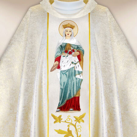 Casula sacerdotale ricamata Santa Elisabetta