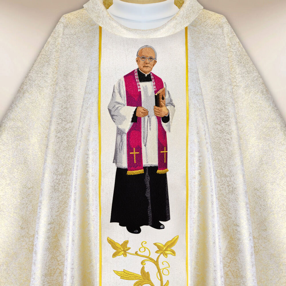Casula sacerdotale ricamata beato sacerdote Michał Sopoćko