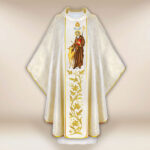 Casula sacerdotale ricamata di San Ildefonso