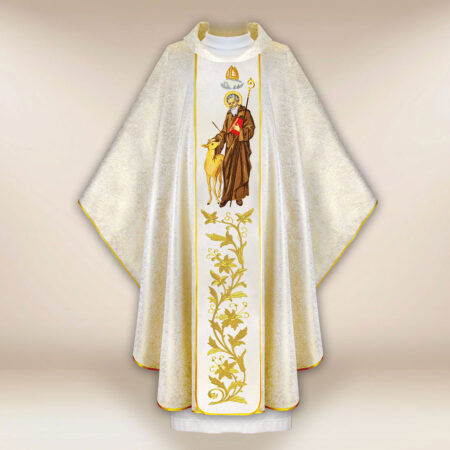 Casula sacerdotale ricamata di San Ildefonso