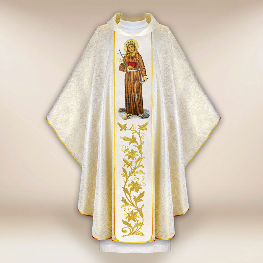 Casula sacerdotale ricamata di Santa Rosalia