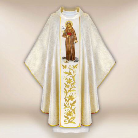 Casula sacerdotale ricamata di Santa Rosalia