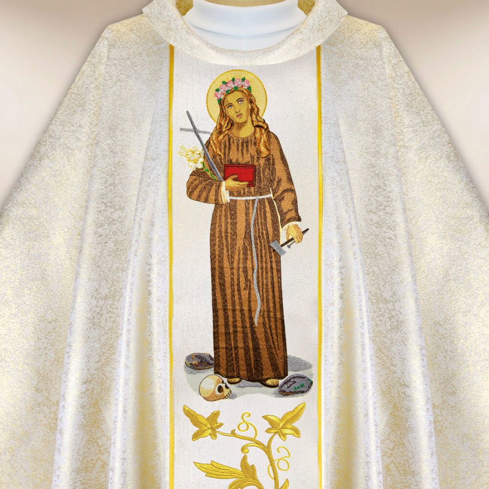 Casula sacerdotale ricamata di Santa Rosalia