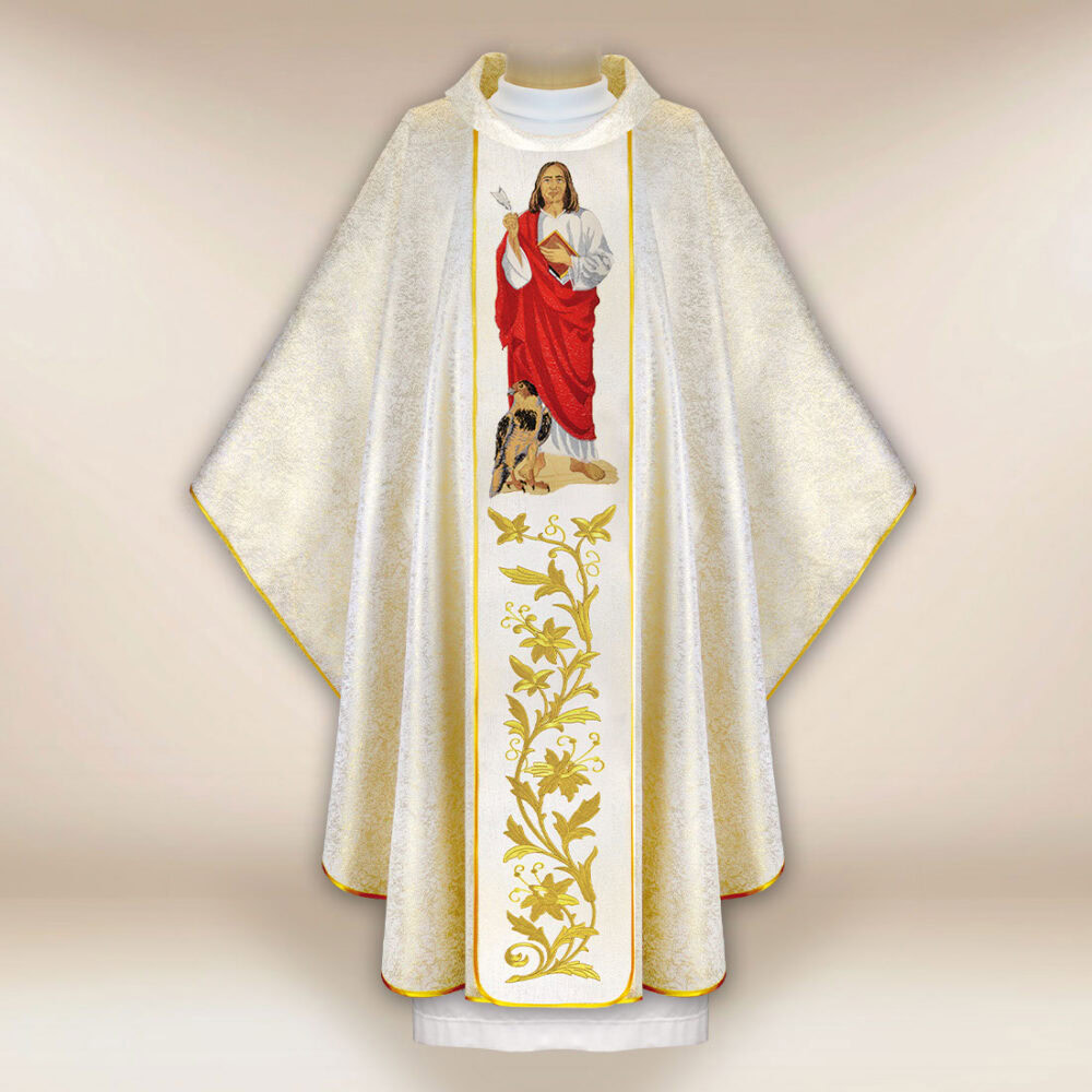 Casula sacerdotale ricamata San Giovanni Apostolo