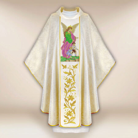 Casula sacerdotale ricamata Angelo Custode
