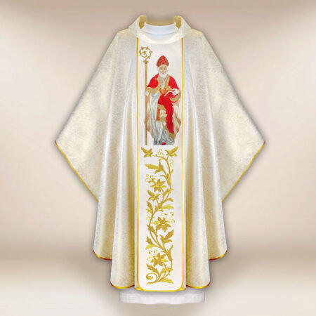 Casula sacerdotale ricamata San Nicola