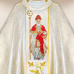 Casula sacerdotale ricamata San Nicola
