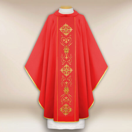 Casula con passante ricamato